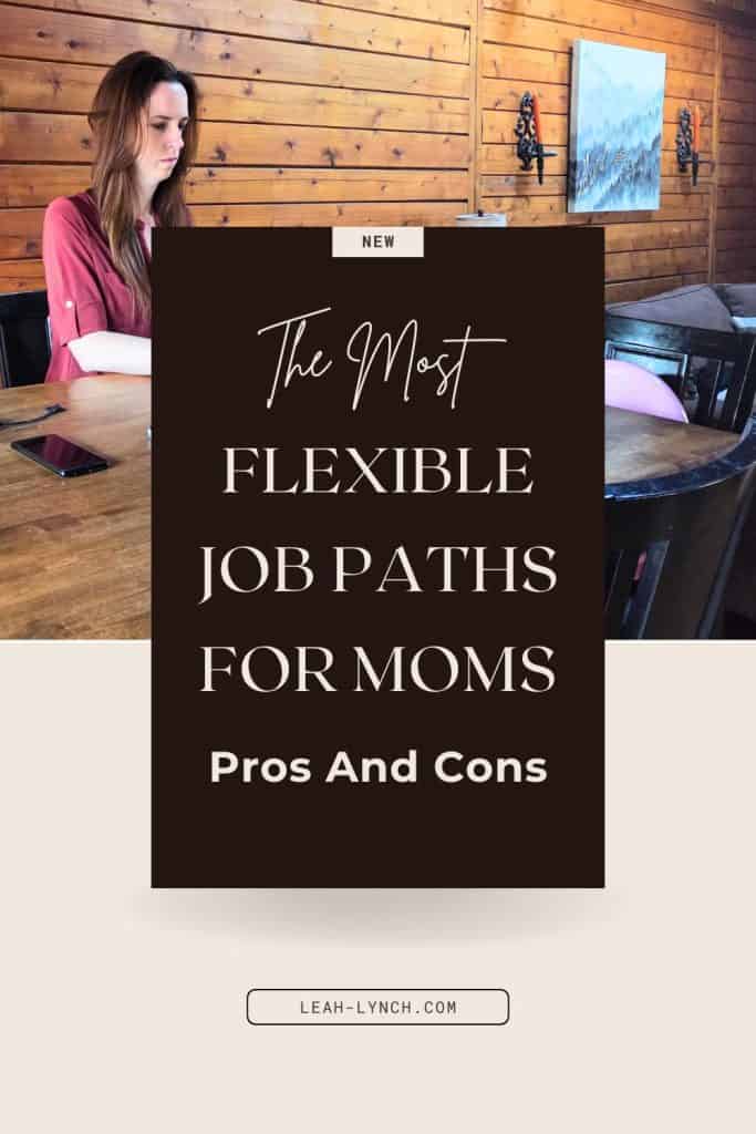 flexible jobs for moms pin image
