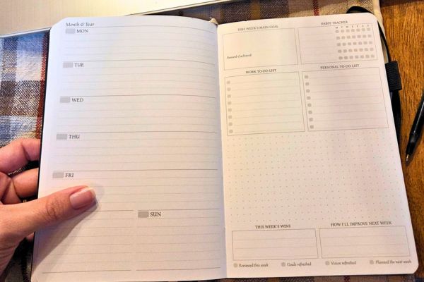 weekly spread of my current favorite planner.