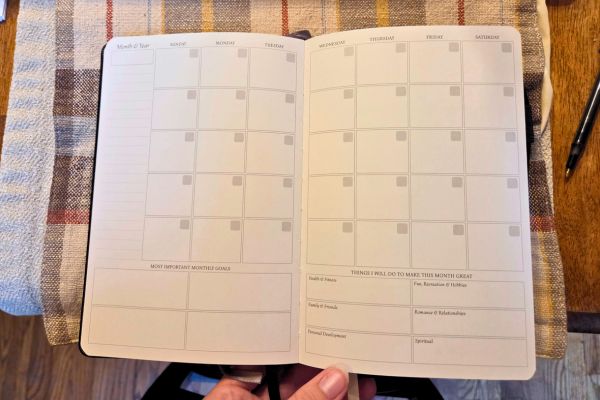 Monthly spread of my current favorite planner.